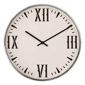 I 9060 - Horloge, 20" Rond, Horloge Murale, Noir, Blanc, Moderne - Simple Boutique
