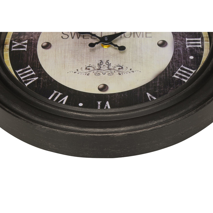 I 9083 - Horloge, 16" Rond, Horloge Murale, Brun Antique, Transitionnel - Simple Boutique