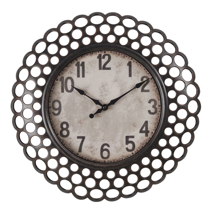 I 9087 - Horloge, 16" Rond, Horloge Murale, Transitionnel - Simple Boutique