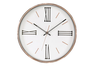 I 9094 - Horloge, 14'' Rond, Horloge Murale, Cadre Doré, Transitionnel - Simple Boutique