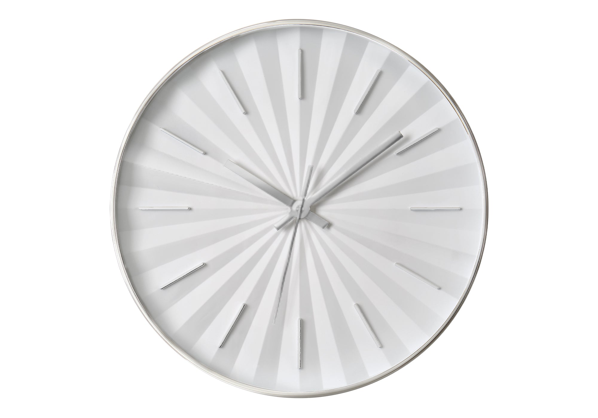 I 9114 - Horloge, 12'' Rond, Horloge Murale, Cadre Blanc, Contemporain, Moderne - Simple Boutique