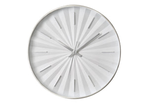 I 9114 - Horloge, 12'' Rond, Horloge Murale, Cadre Blanc, Contemporain, Moderne - Simple Boutique