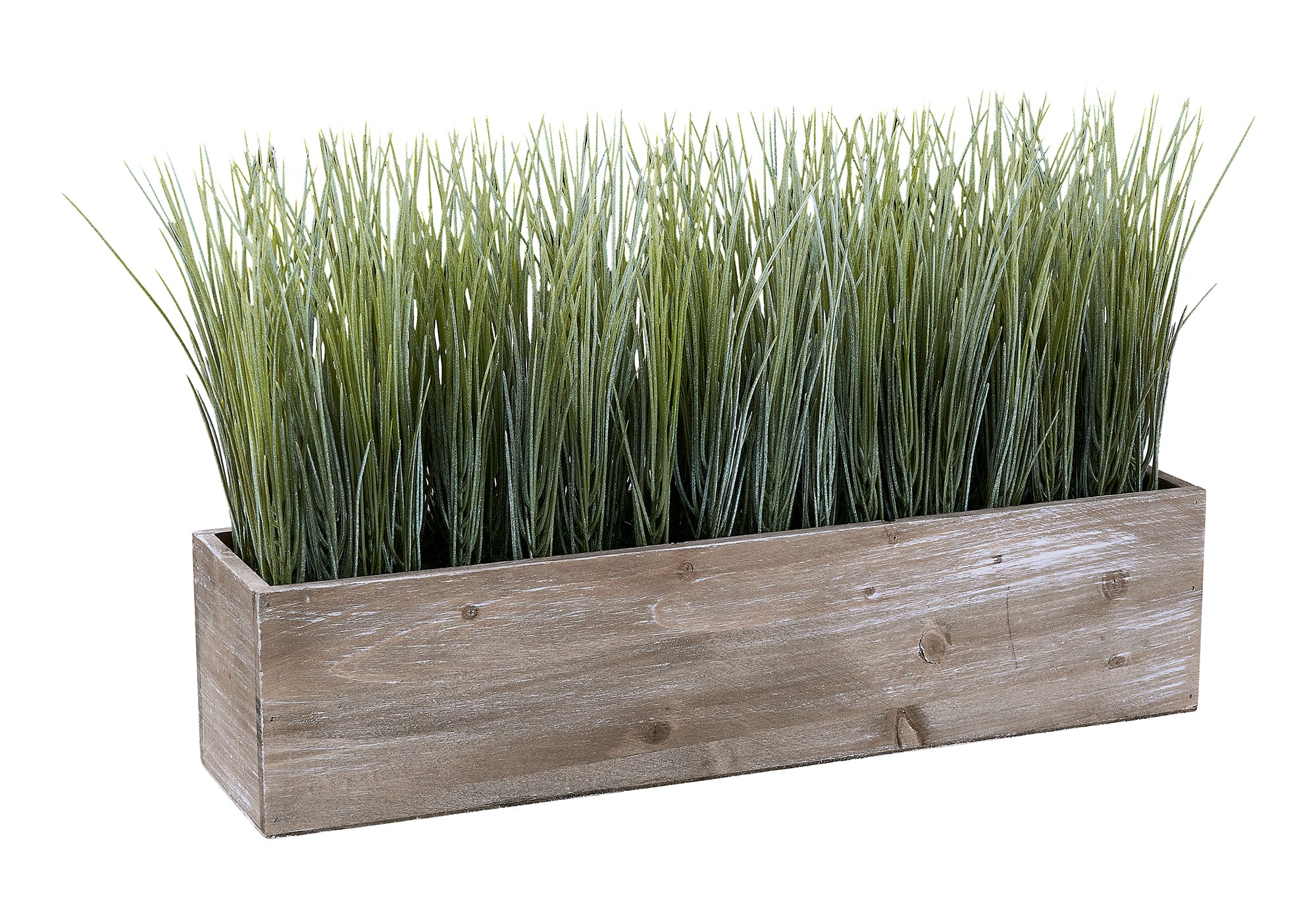 I 9374 - Plante Artificielle, 12'' De Haut, Gazon, Table, Pot En Bois Brun, Contemporain, Moderne - Simple Boutique