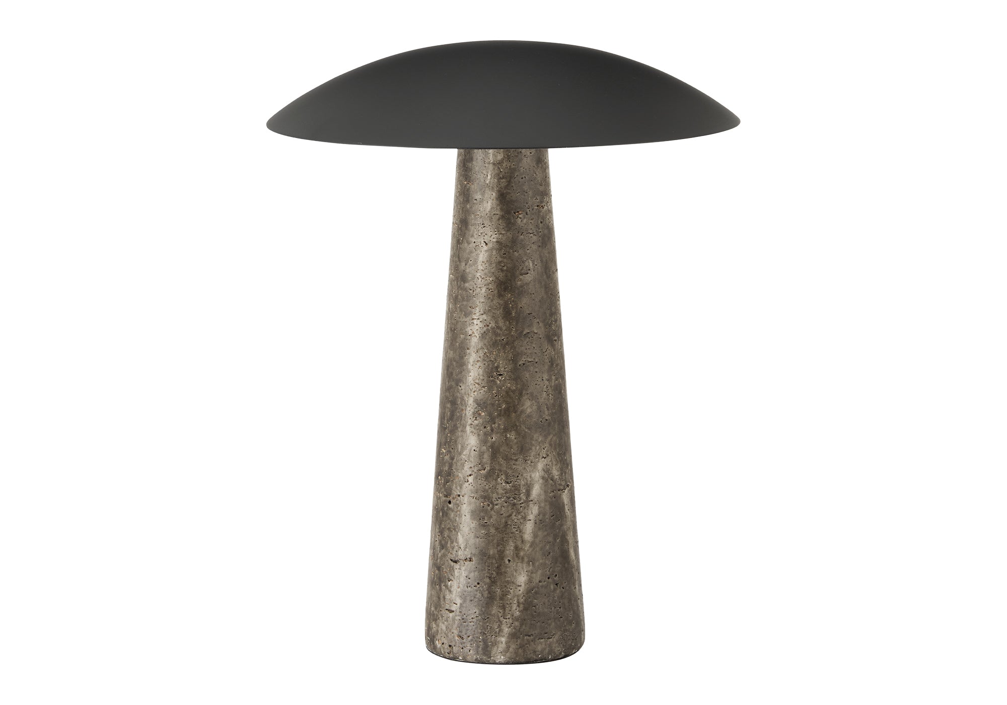I 9400 - Luminaire, 15''H, Led, Lampe De Table, Résine Grise, Métal Noir, Contemporain - Simple Boutique