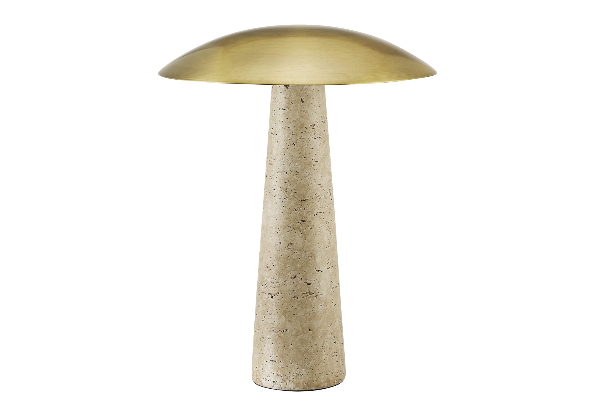 I 9401 - Luminaire, 15''H, Led, Lampe De Table, Résine Beige, Métal D'or, Contemporain - Simple Boutique