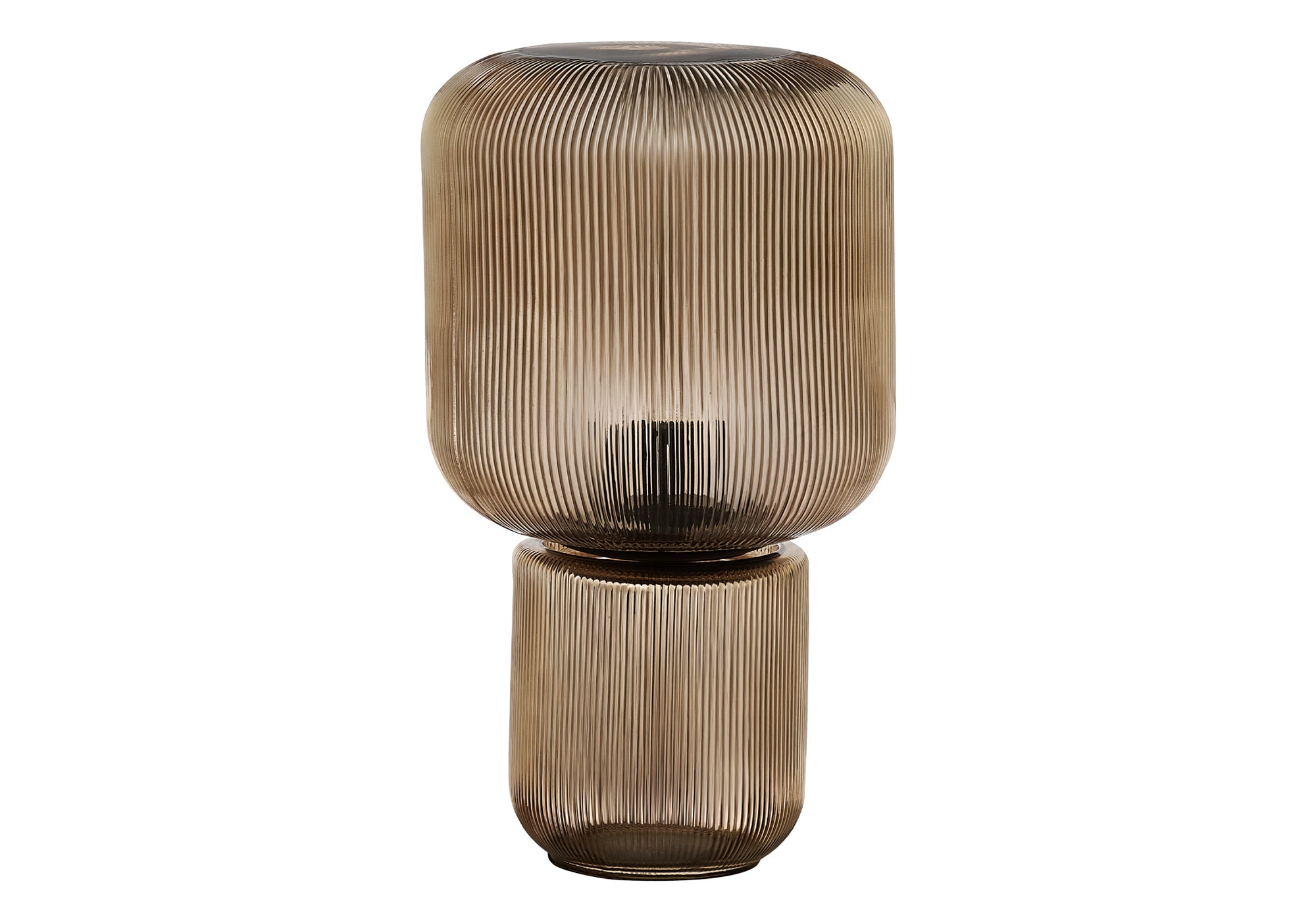 I 9406 - Luminaire, 15''H, Lampe De Table, Verre Doré, Contemporain - Simple Boutique
