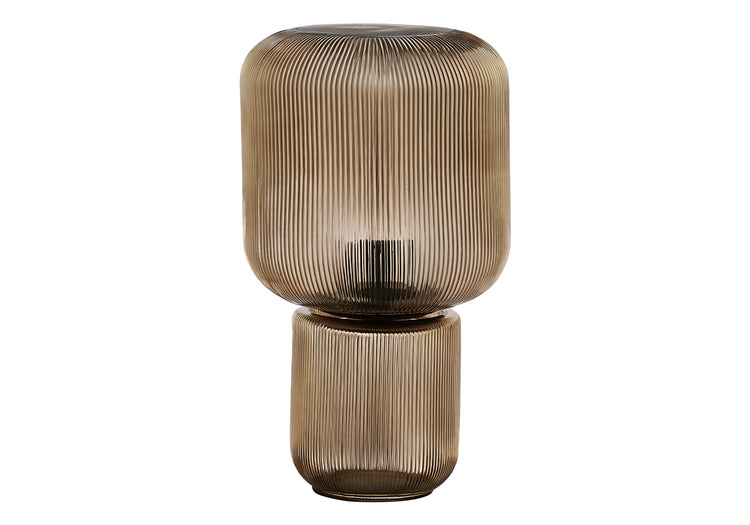 I 9406 - Luminaire, 15''H, Lampe De Table, Verre Doré, Contemporain - Simple Boutique
