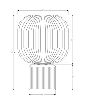 I 9406 - Luminaire, 15''H, Lampe De Table, Verre Doré, Contemporain - Simple Boutique