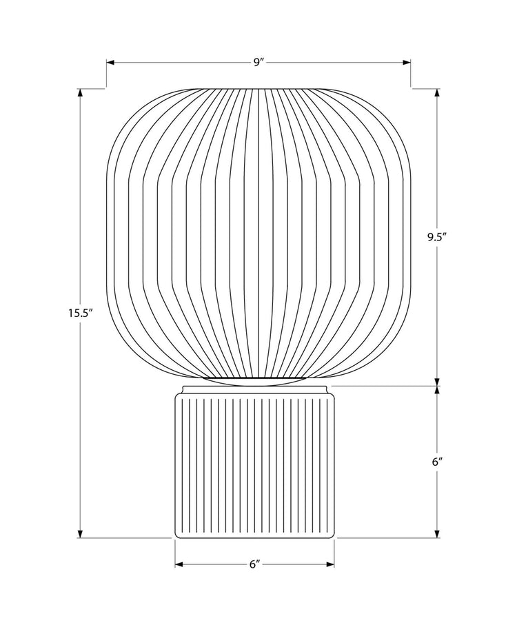 I 9406 - Luminaire, 15''H, Lampe De Table, Verre Doré, Contemporain - Simple Boutique