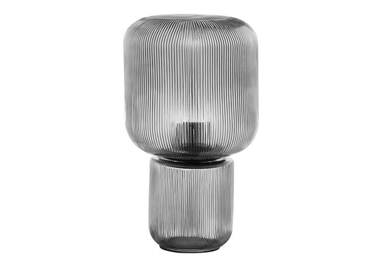 I 9407 - Luminaire, 15''H, Lampe De Table, Verre Transparent, Contemporain - Simple Boutique