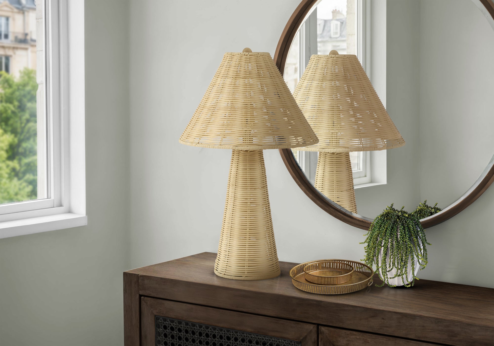 I 9416 - Luminaire, Rotin Naturel, Contemporain - Simple Boutique