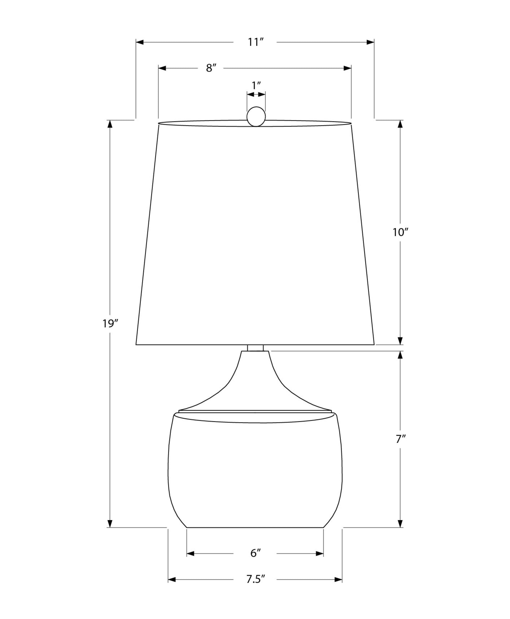 I 9419 - Luminaire, 19''H, Lampe De Table, Céramique Beige, Abat-jour Beige, Contemporain - Simple Boutique