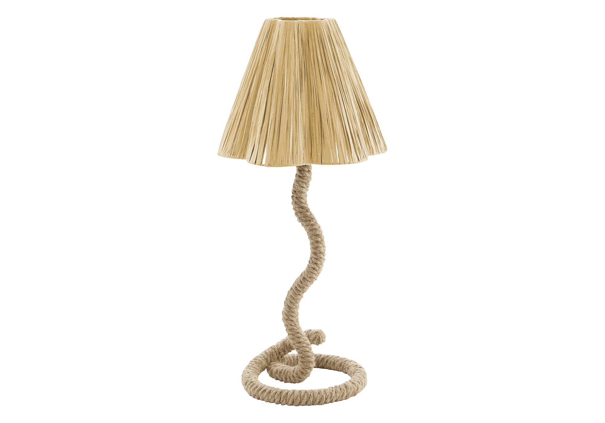 I 9421 - Luminaire, 22''H, Lampe De Table, Corde Naturelle, Abat-jour En Papier Naturel, Boho Classique - Simple Boutique