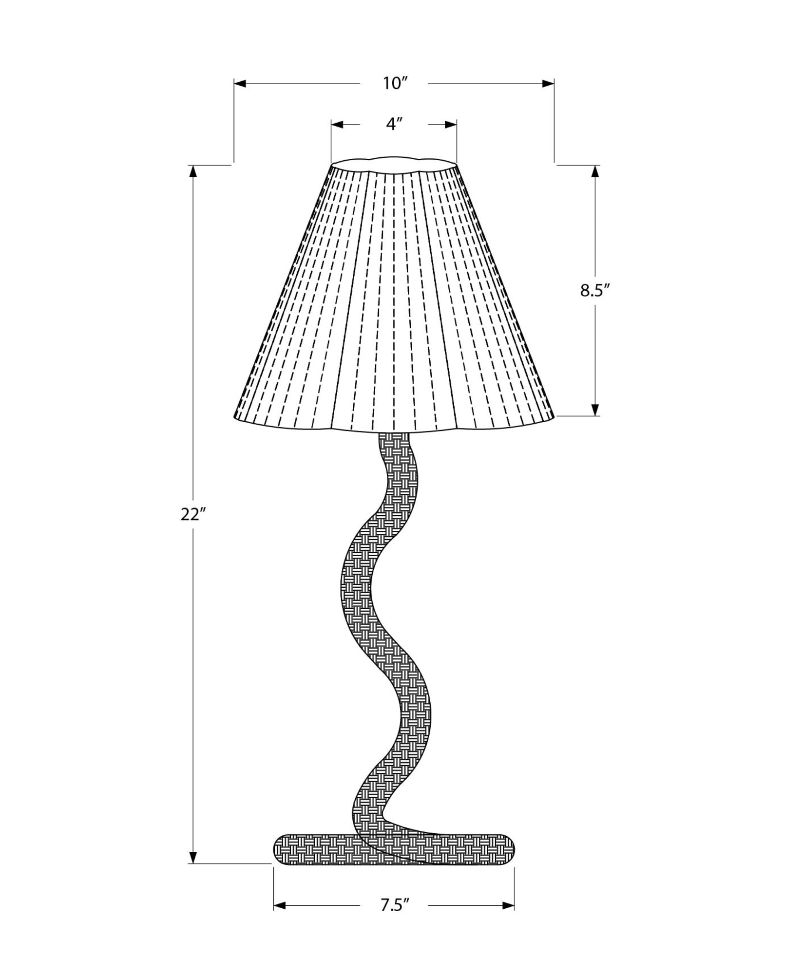 I 9422 - Luminaire, 22''H, Lampe De Table, Cordage Brun, , Boho Classique - Simple Boutique