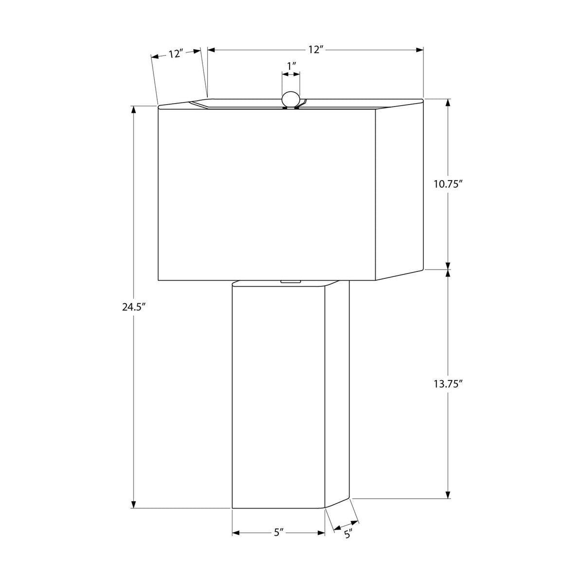 Monarch Specialties I 9423 - Luminaire, 24''H, Lampe De Table, Lin Naturel, Contemporain - Simple Boutique