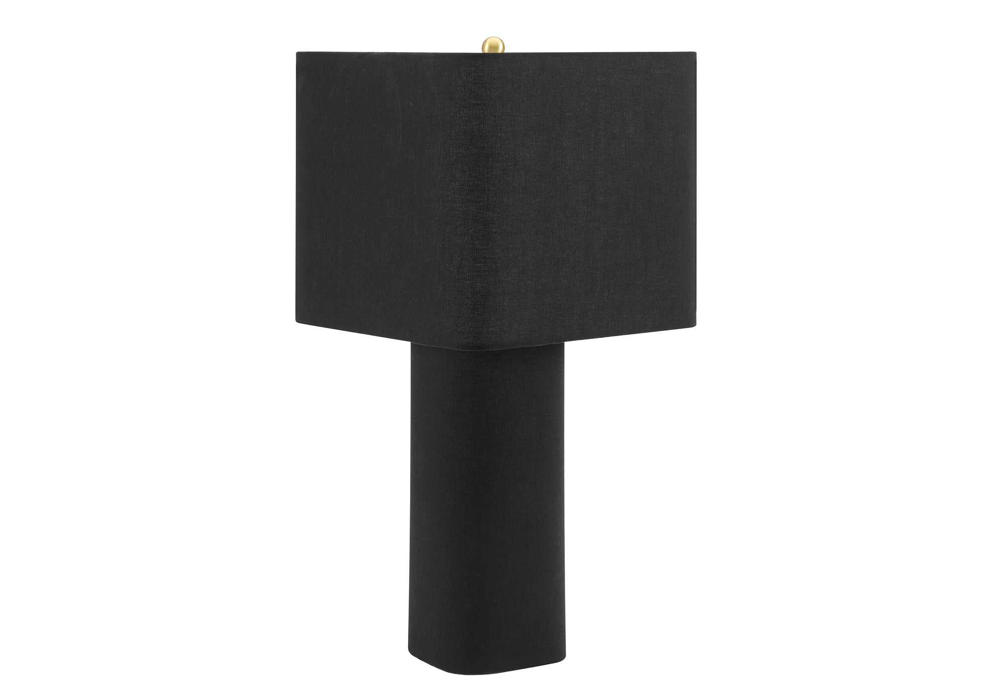 I 9424 - Luminaire, 24''H, Lampe De Table, Lin Noir, Contemporain - Simple Boutique
