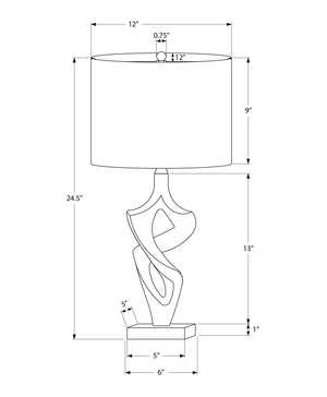 I 9430 - Luminaire, 24''H, Lampe De Table, Résine Dorée, Abat-jour Ivoire / Crème, Contemporain - Simple Boutique