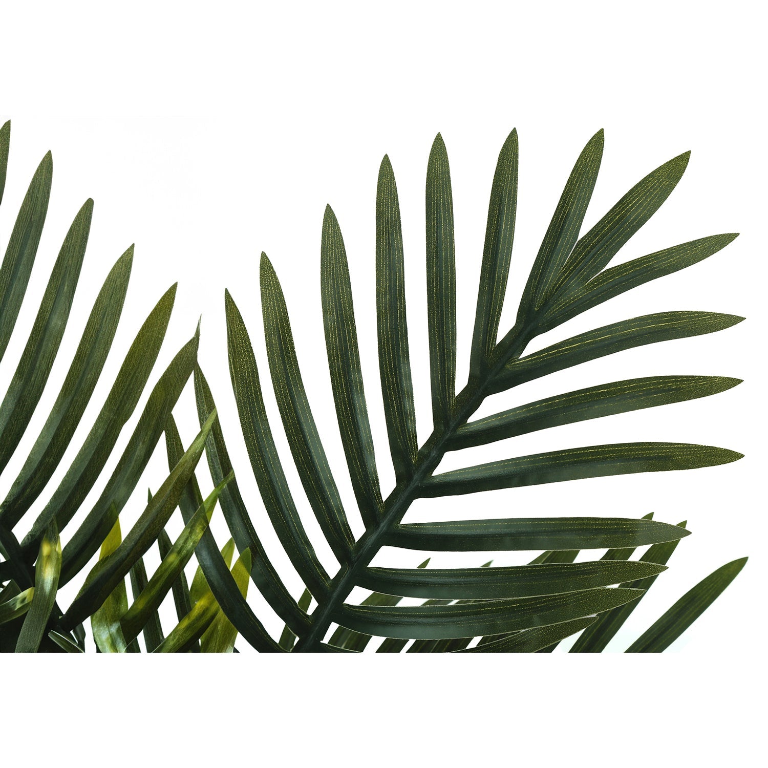 I 9501 - Plante Artificielle, 20" De Haut, Palme, Intérieur, Faux, Faux, Tableau, Verdure, Mis En Pot, Vraie Touche, Décoratif, Feuilles Vertes, Pot Noir - Simple Boutique