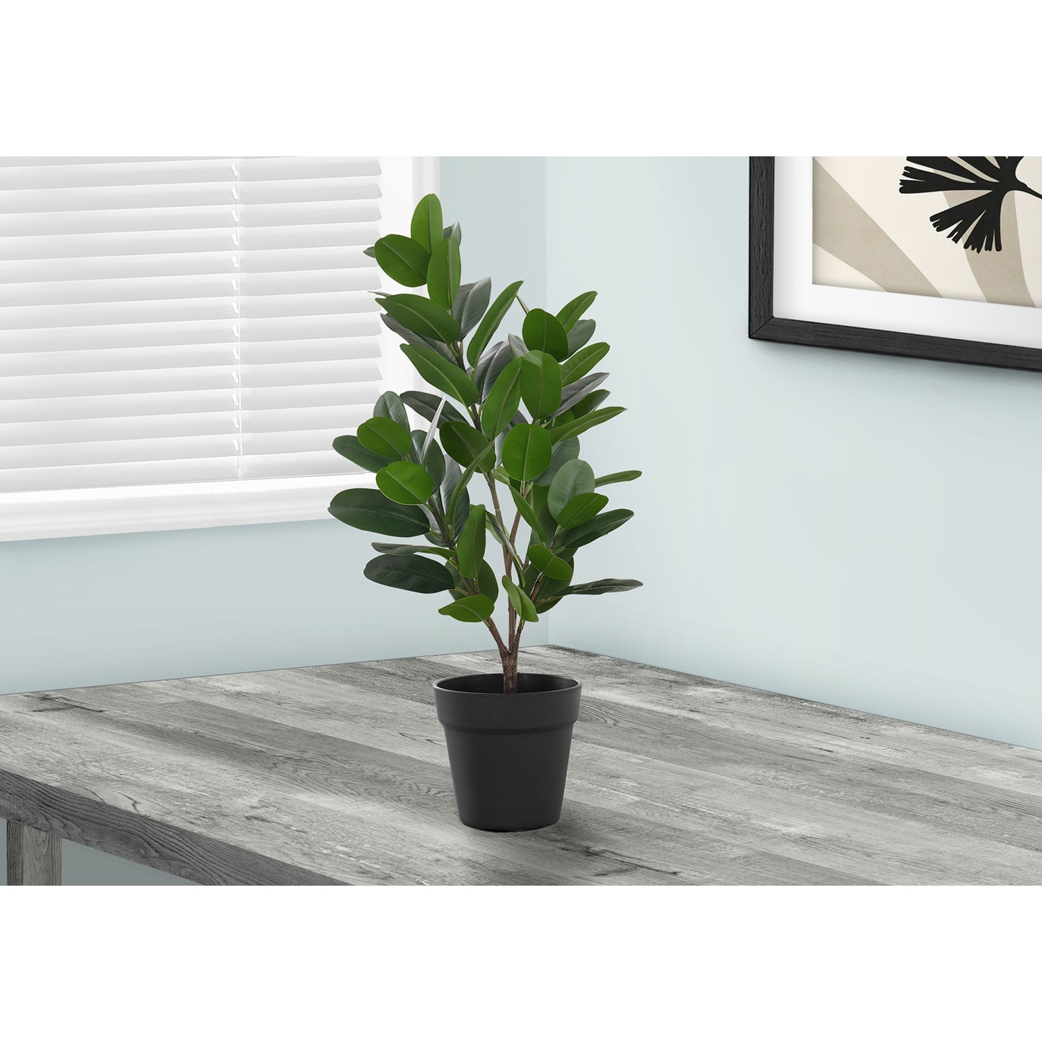 I 9504 - Plante Artificielle, 28" De Haut, Arbre De Garcinia, Intérieur, Faux, Faux, Étage, Verdure, Mis En Pot, Vraie Touche, Décoratif, Feuilles Vertes, Pot Noir - Simple Boutique