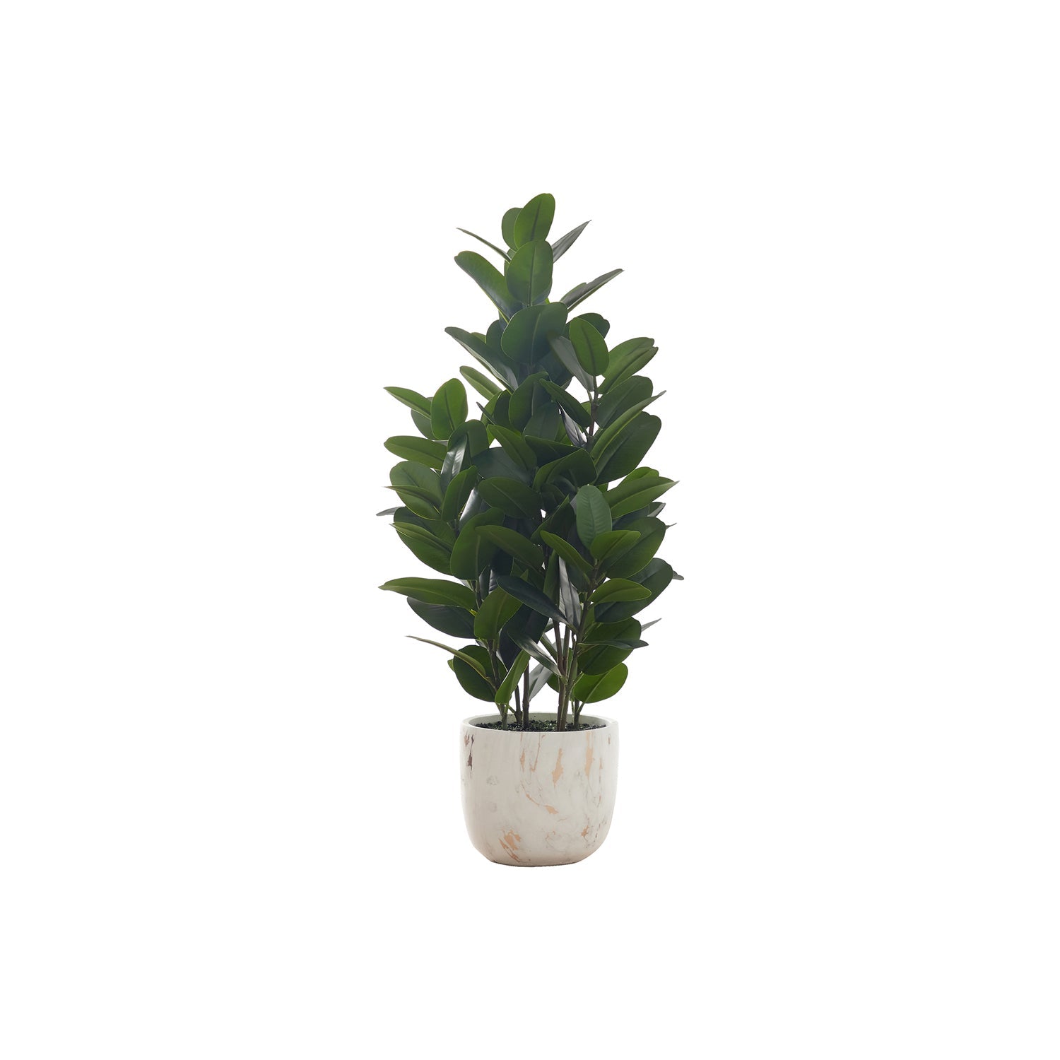 I 9507 - Plante Artificielle, 31" De Haut, Arbre De Garcinia, Intérieur, Faux, Faux, Étage, Verdure, Mis En Pot, Vraie Touche, Décoratif, Feuilles Vertes, Pot En Ciment Blanc - Simple Boutique