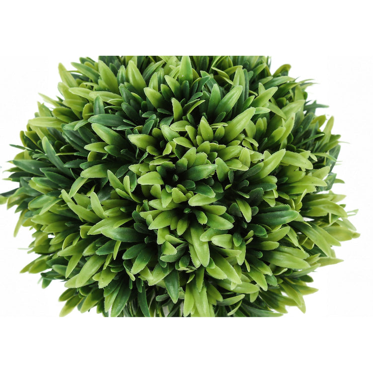 I 9589 - Plante Artificielle, 5" De Haut, Gazon, Intérieur, Faux, Faux, Tableau, Verdure, Mis En Pot, Lot De 3, Décoratif, Plantes Vertes, Pots Gris - Simple Boutique