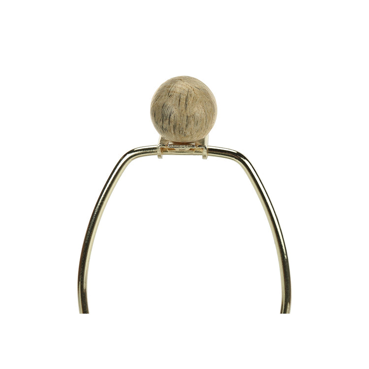 I 9606 - Luminaire, 25"H, Lampe De Table, Abat-jour Noir, Pied En Résine Marron, Contemporain - Simple Boutique