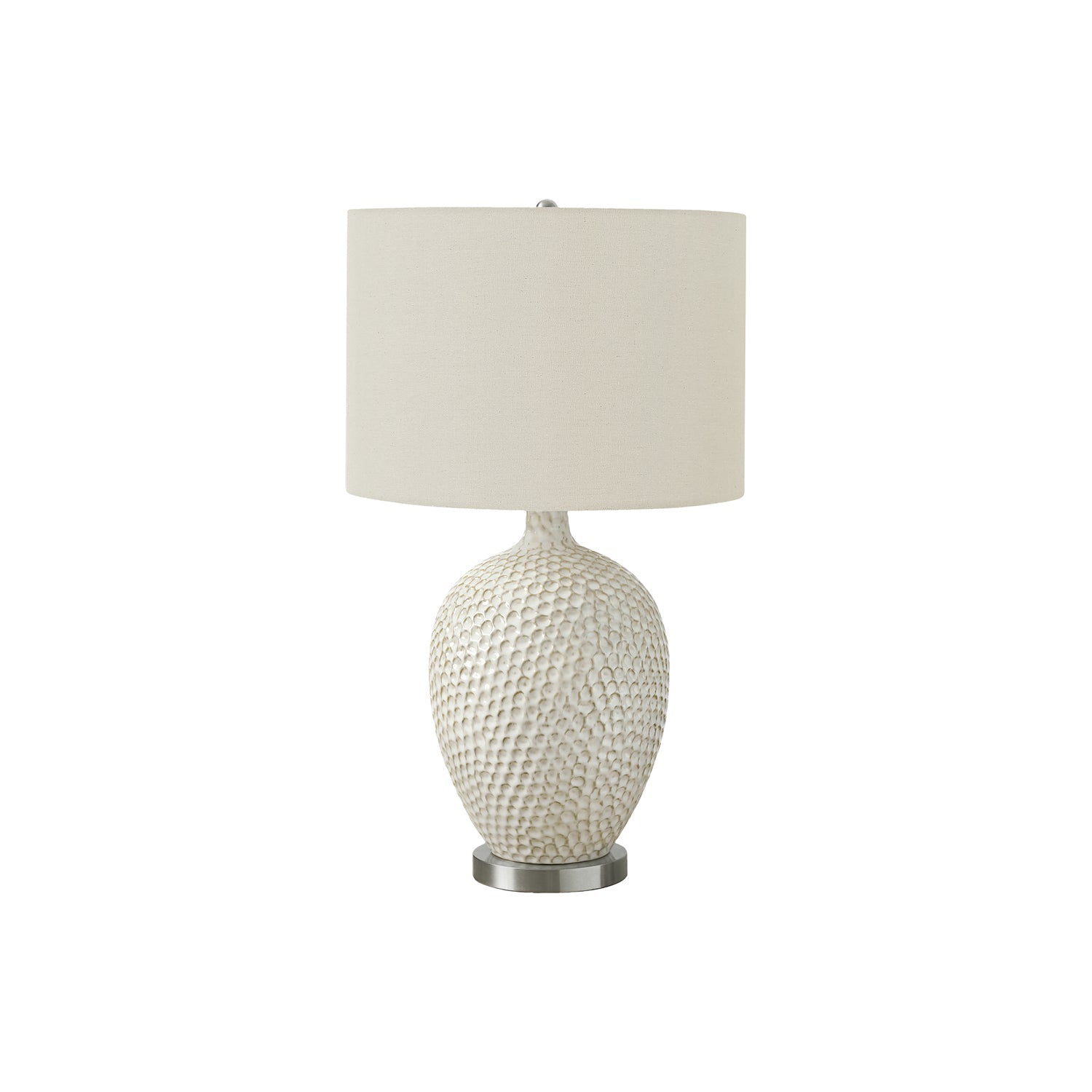 I 9607 - Luminaire, 28"H, Lampe De Table, Crème, Abat-jour Ivoire / Crème, Contemporain - Simple Boutique