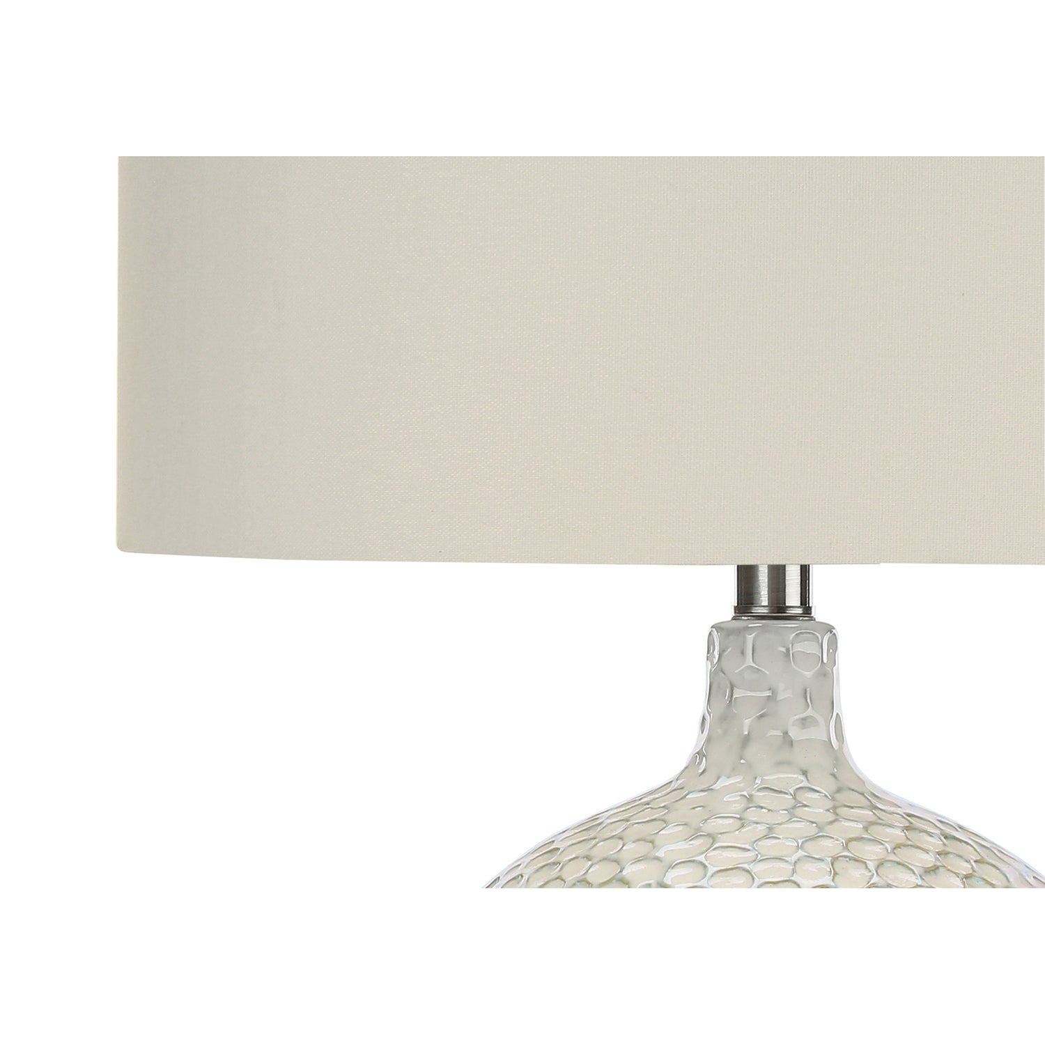 I 9607 - Luminaire, 28"H, Lampe De Table, Crème, Abat-jour Ivoire / Crème, Contemporain - Simple Boutique