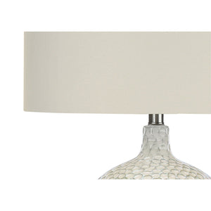 I 9607 - Luminaire, 28"H, Lampe De Table, Crème, Abat-jour Ivoire / Crème, Contemporain - Simple Boutique