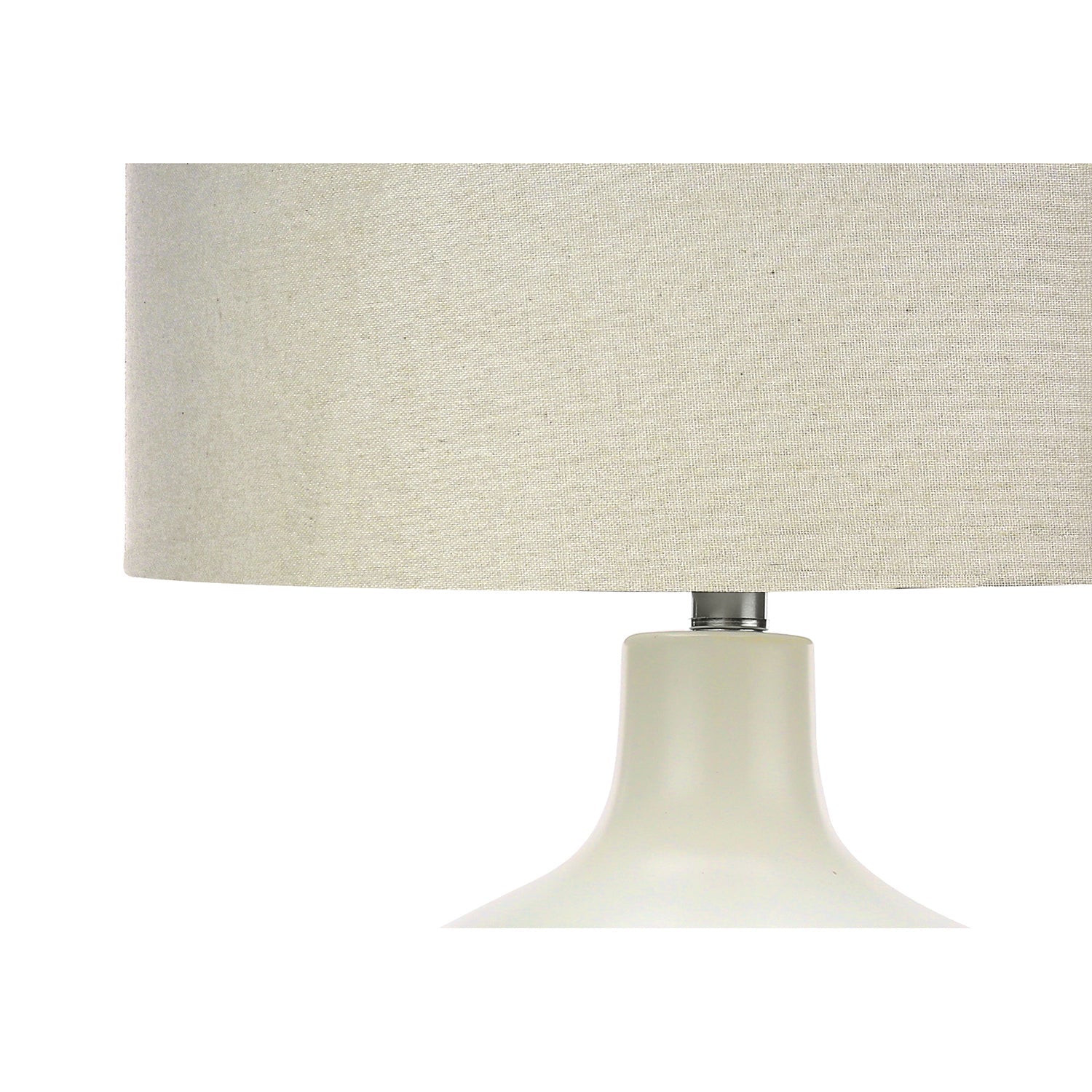 I 9608 - Luminaire, 25"H, Lampe De Table, Abat-jour Ivoire / Crème, Crème, Contemporain - Simple Boutique