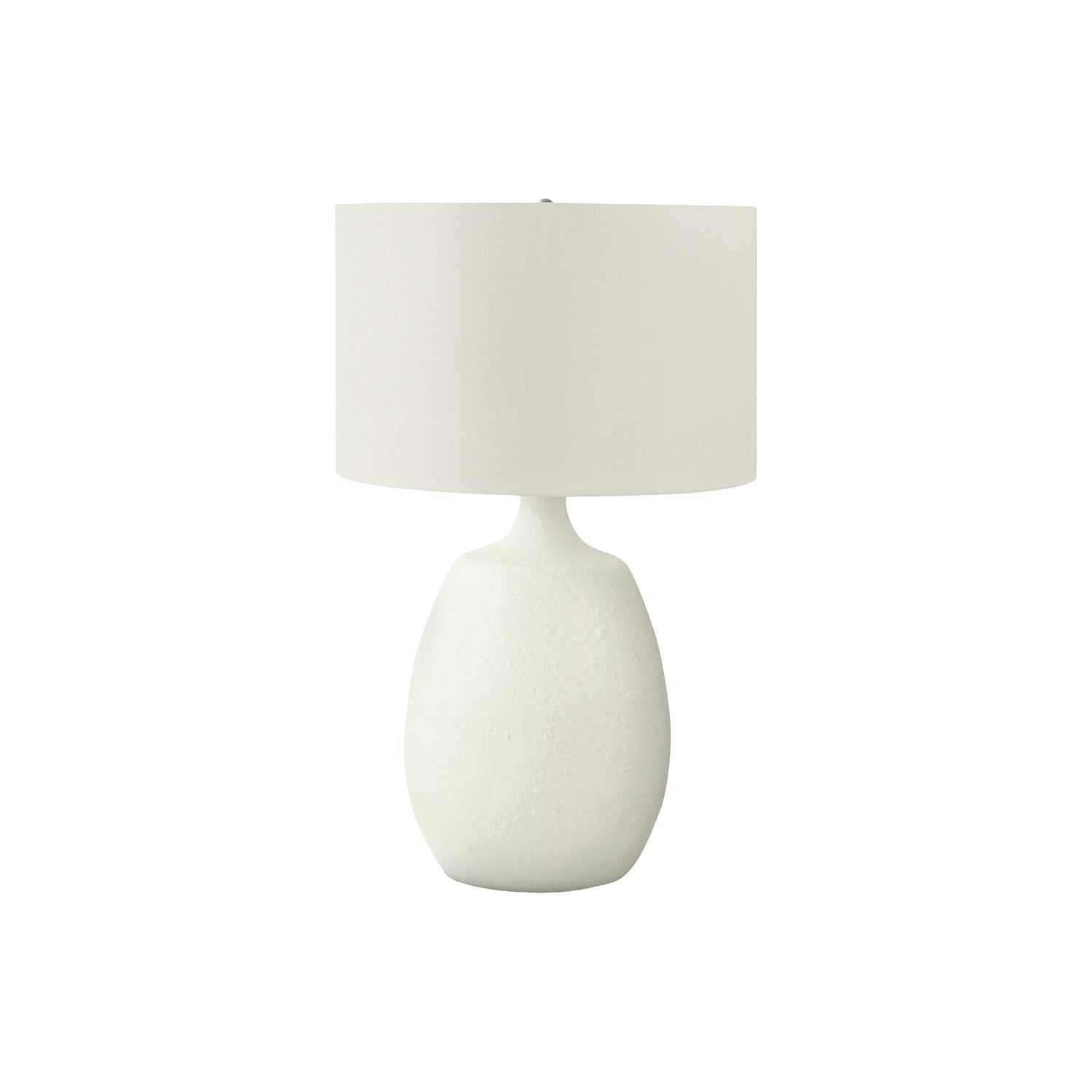 I 9609 - Luminaire, 26"H, Lampe De Table, Abat-jour Ivoire / Crème, Résine Couleur Crème, Contemporain - Simple Boutique