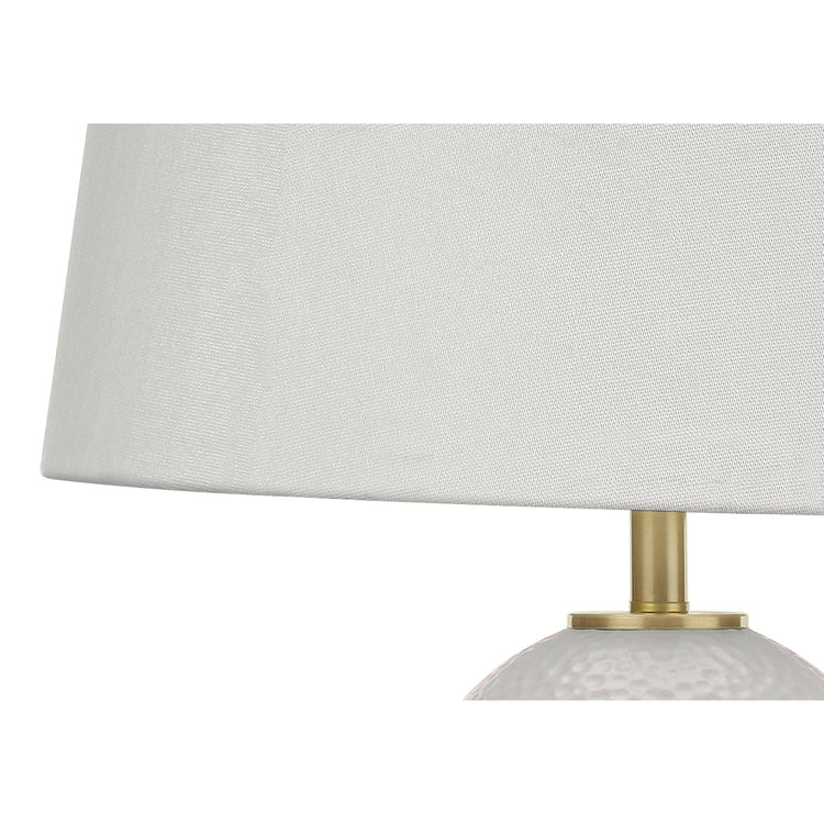I 9610 - Luminaire, 26"H, Lampe De Table, Céramique Blanche, Abat-jour Ivoire / Crème, Transitionnel - Simple Boutique