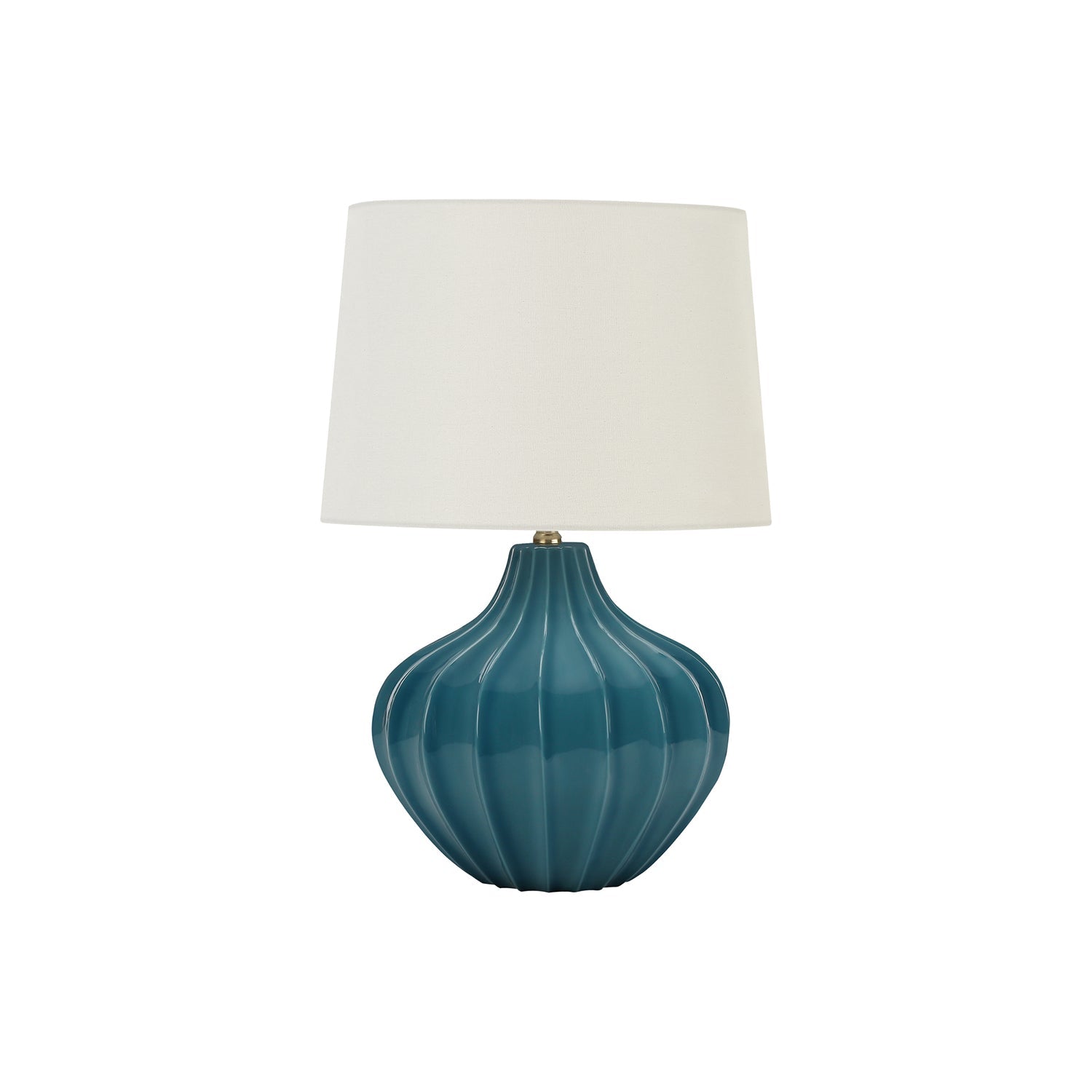 I 9612 - Luminaire, 24"H, Lampe De Table, Céramique Bleu, Abat-jour Ivoire / Crème, Transitionnel - Simple Boutique