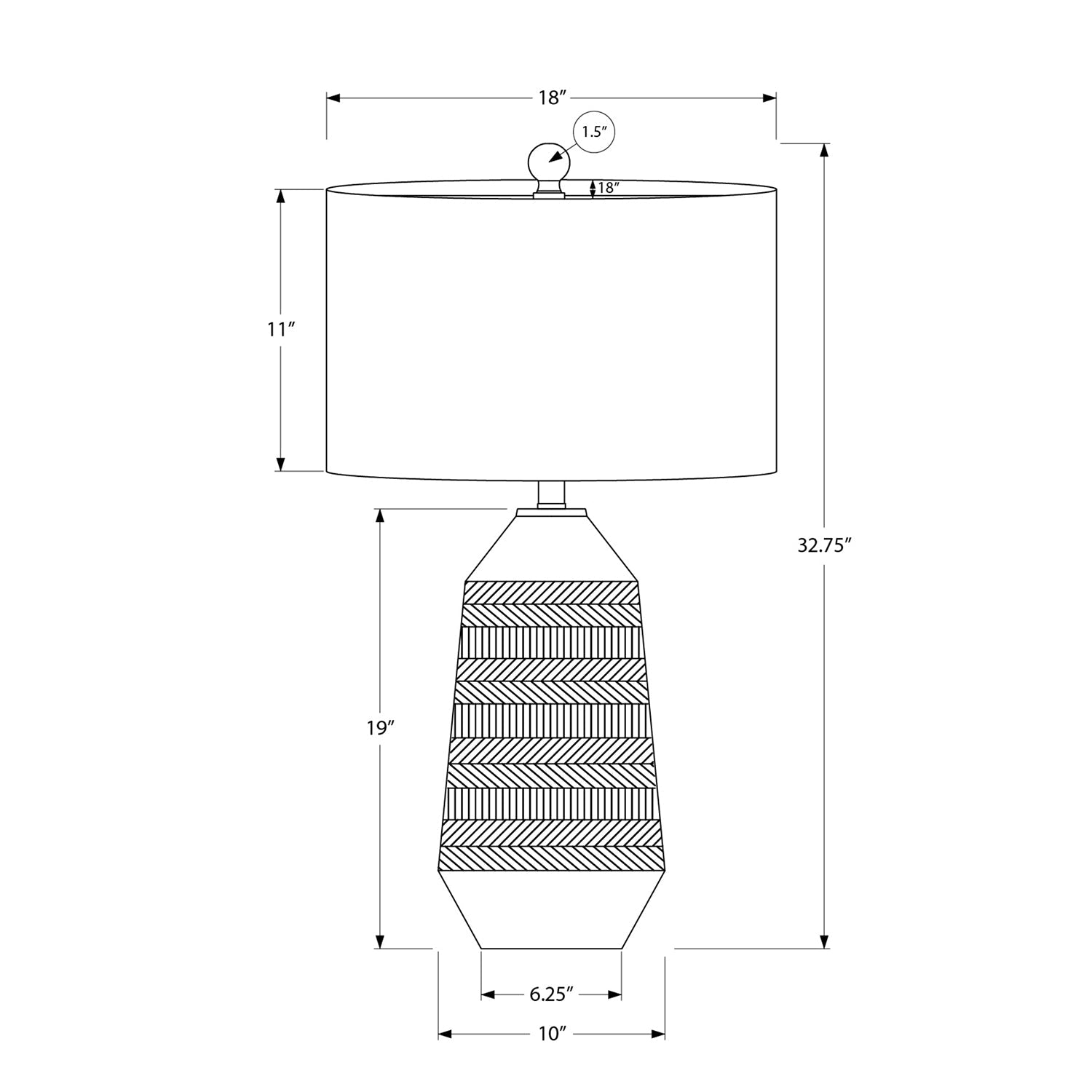 I 9613 - Luminaire, 33"H, Lampe De Table, Abat-jour Ivoire / Crème, Céramique Crème, Contemporain - Simple Boutique