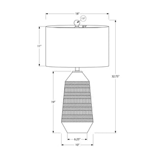 I 9613 - Luminaire, 33"H, Lampe De Table, Abat-jour Ivoire / Crème, Céramique Crème, Contemporain - Simple Boutique