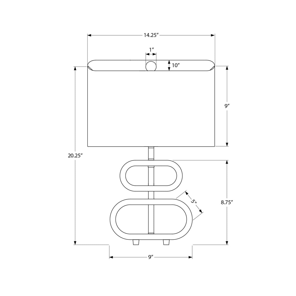 Monarch Specialties I 9616 - Luminaire, 20''H, Aspect Bois Brun, Abat-jour Beige, Contemporain - Simple Boutique