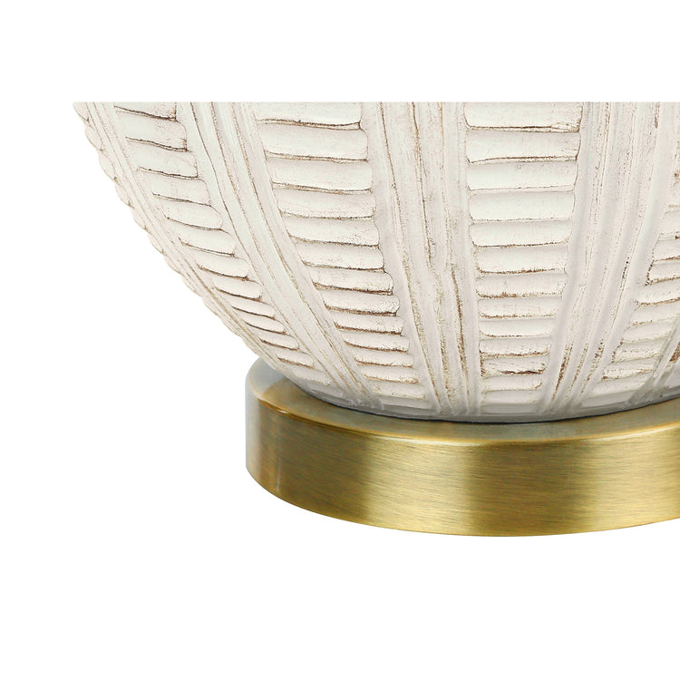 I 9617 - Luminaire, 21"H, Lampe De Table, Abat-jour Ivoire / Crème, Résine Couleur Crème, Transitionnel - Simple Boutique