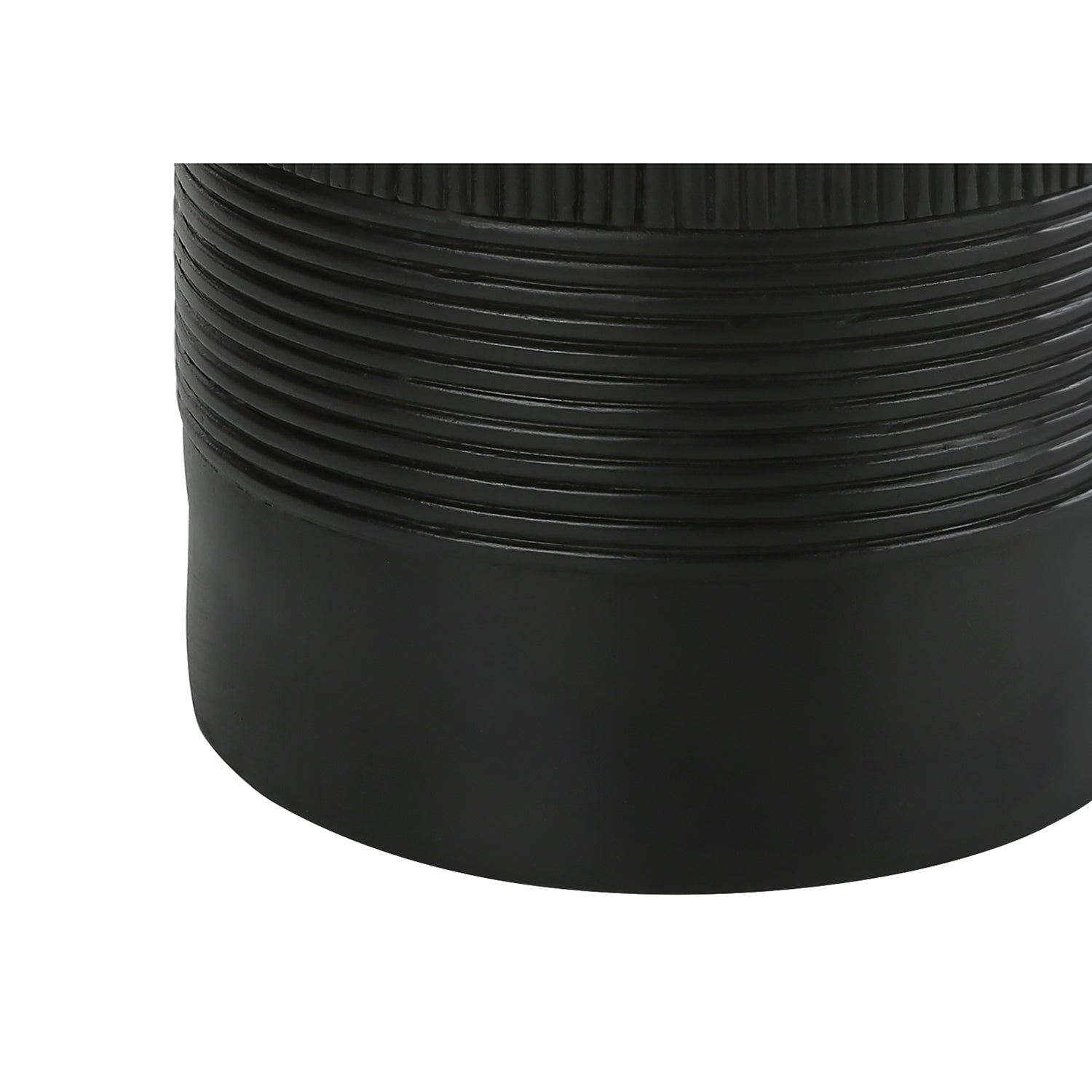 I 9619 - Luminaire, 24"H, Lampe De Table, Résine Noire, Abat-jour Ivoire / Crème, Contemporain - Simple Boutique