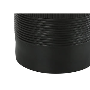 I 9619 - Luminaire, 24"H, Lampe De Table, Résine Noire, Abat-jour Ivoire / Crème, Contemporain - Simple Boutique