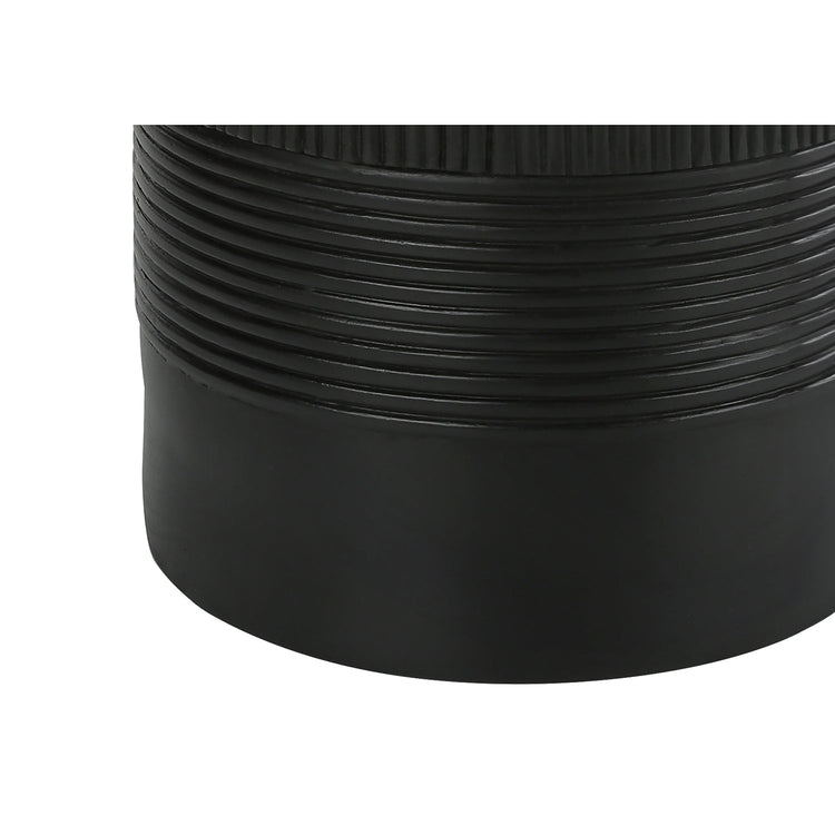 I 9619 - Luminaire, 24"H, Lampe De Table, Résine Noire, Abat-jour Ivoire / Crème, Contemporain - Simple Boutique
