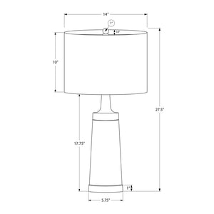 I 9623 - Luminaire, 28"H, Lampe De Table, Métal Noir, Abat-jour Beige, Contemporain - Simple Boutique
