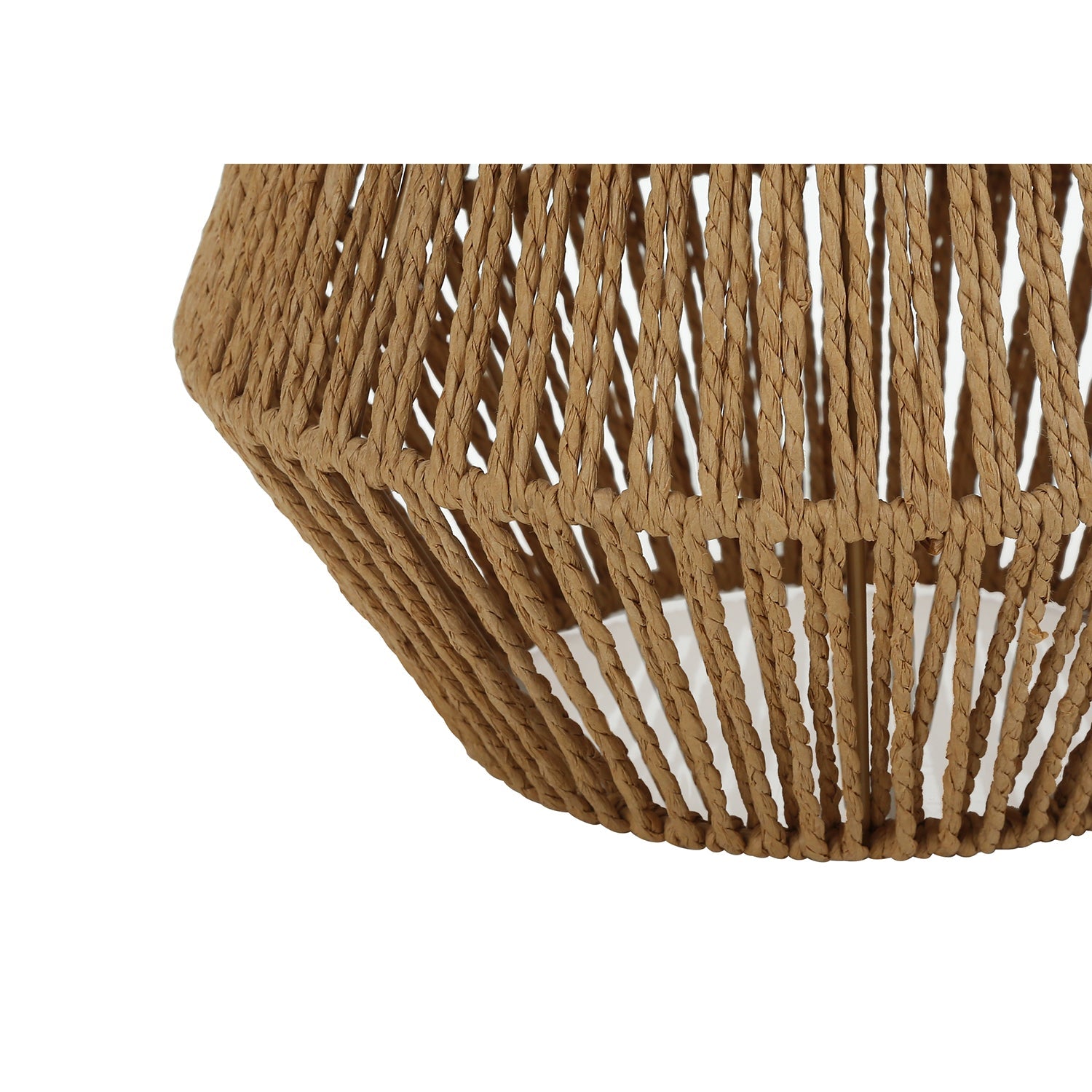 I 9628 - Luminaire, 22"H, Lampe De Table, Corde Marron, Abat-jour Beige, Transitionnel - Simple Boutique