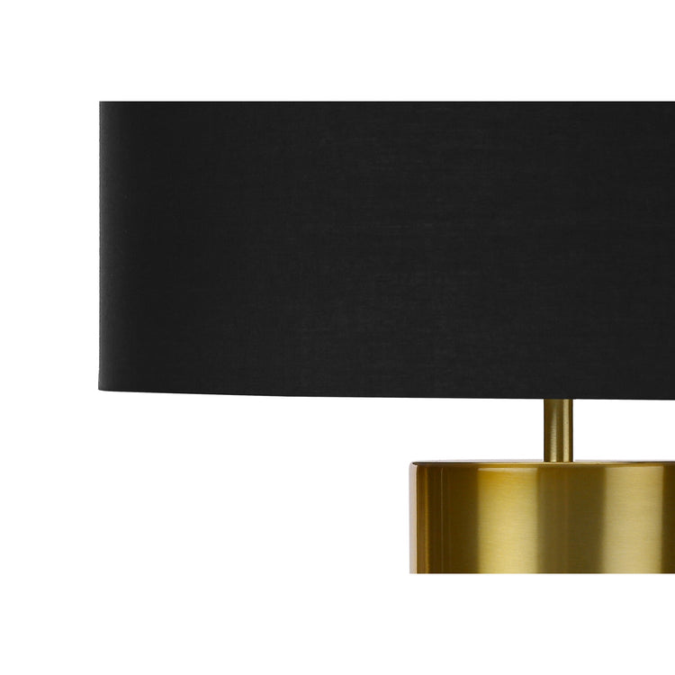 I 9629 - Luminaire, 25"H, Lampe De Table, Béton Noir, Abat-Jour Noir, Contemporain - Simple Boutique
