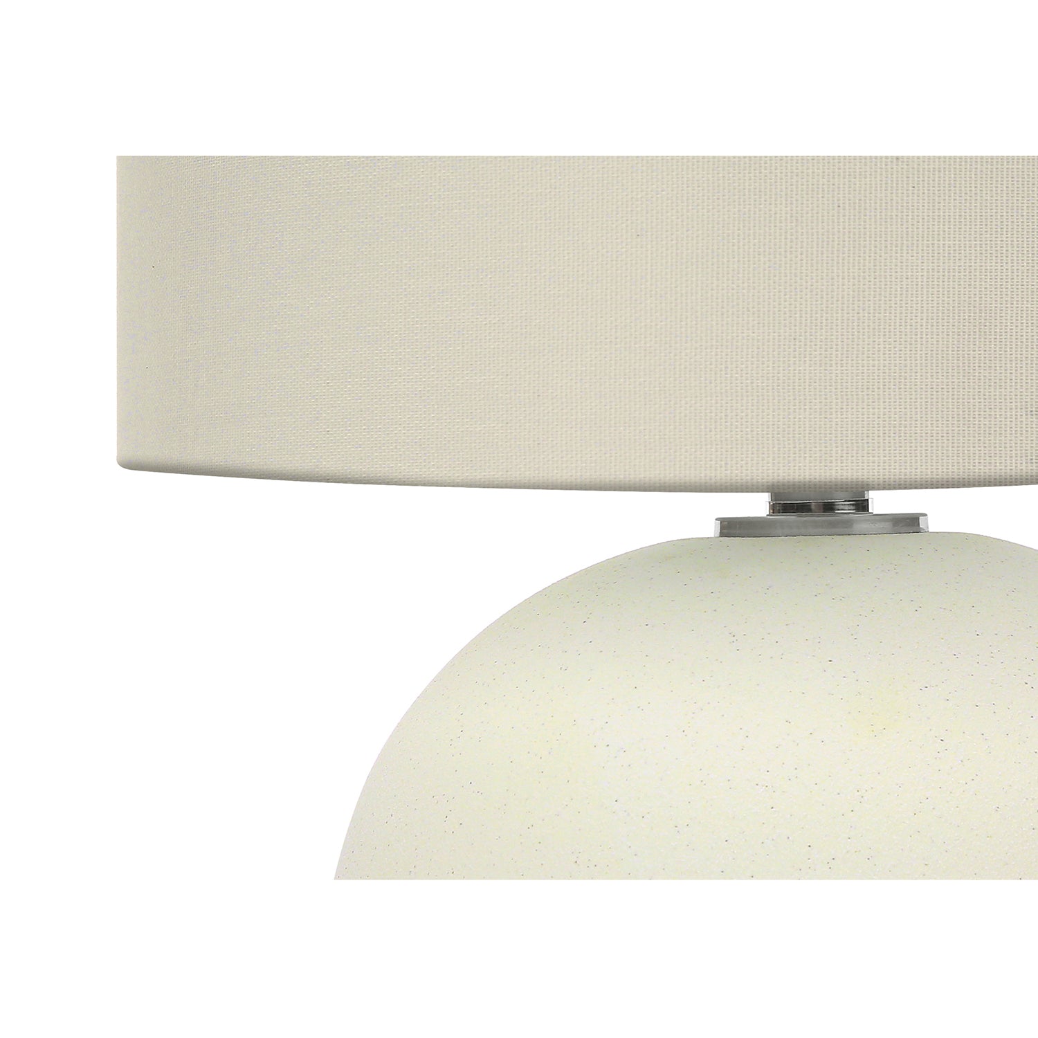 I 9630 - Luminaire, 18"H, Lampe De Table, Abat-Jour Ivoire / Crème, Céramique Crème, Contemporain - Simple Boutique