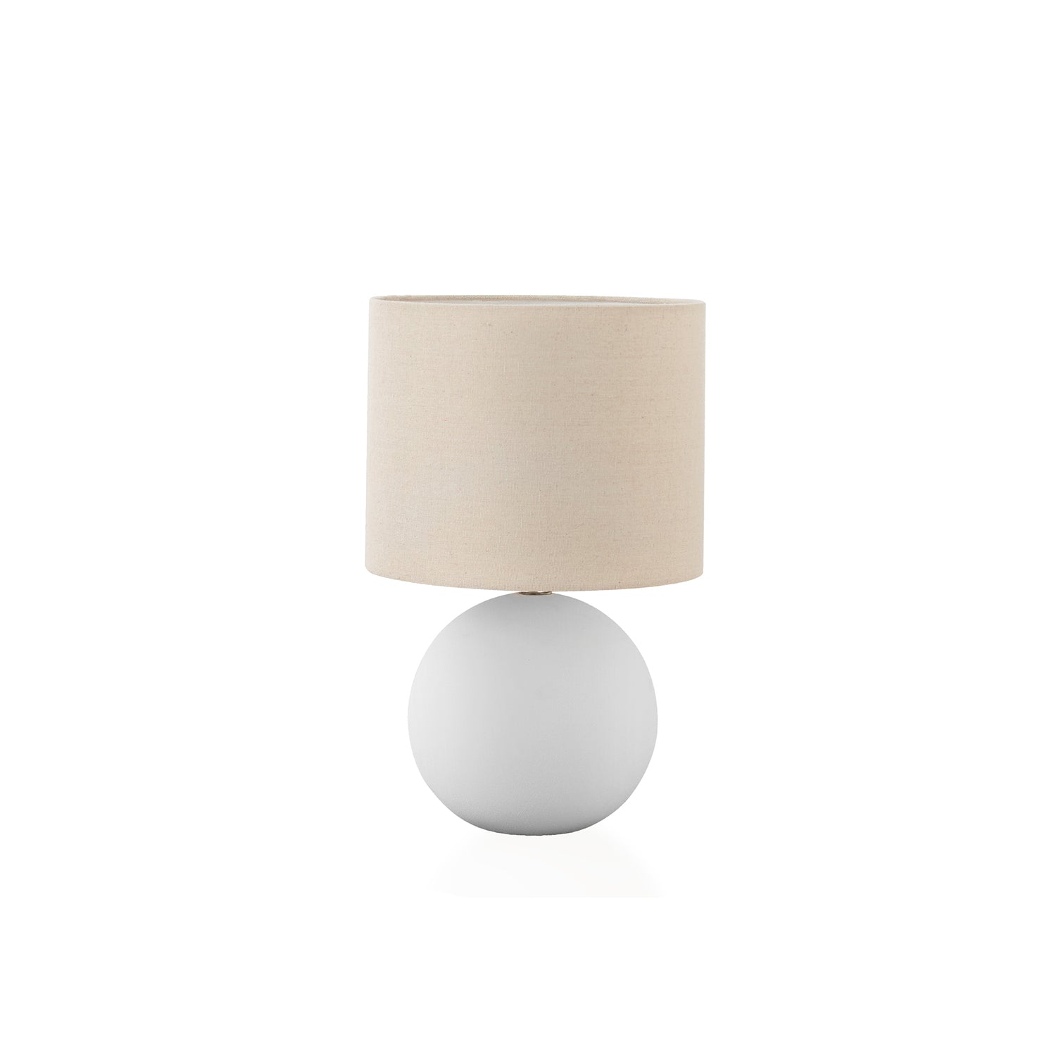 I 9632 - Luminaire, 16"H, Lampe De Table, Abat-Jour Crème, Céramique Crème, Contemporain - Simple Boutique