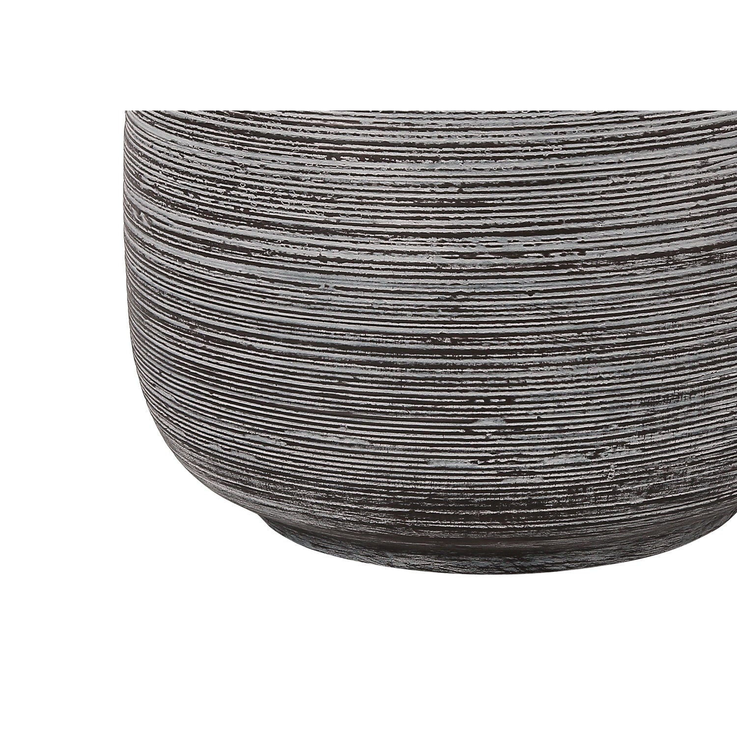 I 9633 - Luminaire, 19"H, Lampe De Table, Céramique Grise, Abat-jour Ivoire / Crème, Contemporain - Simple Boutique