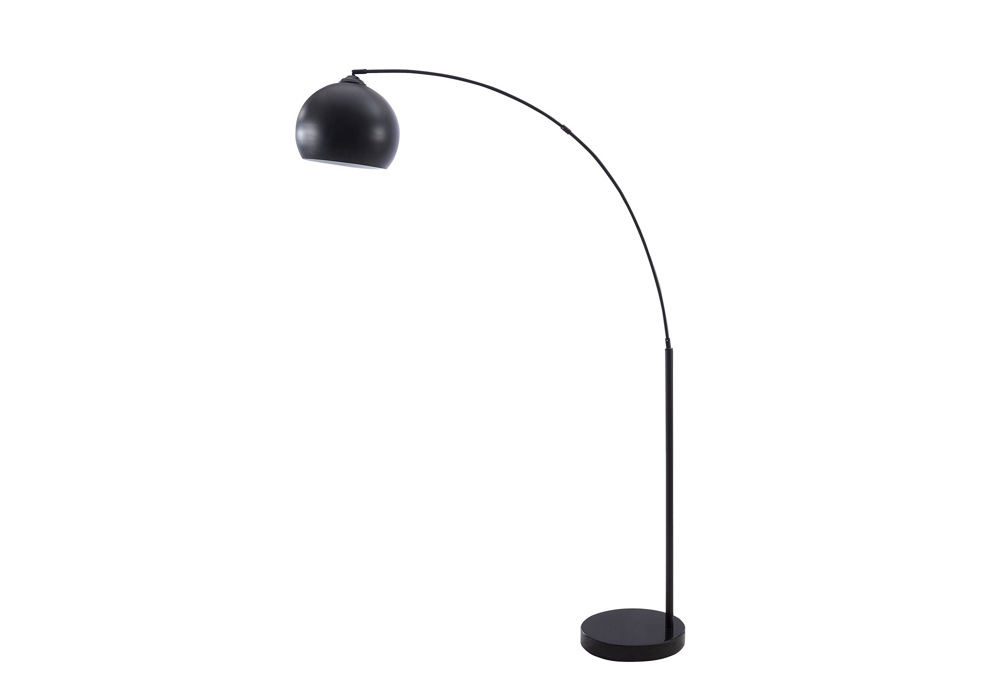 I 9634 - Luminaire, 74''H, Lampadaire, Métal Noir, Contemporain - Simple Boutique