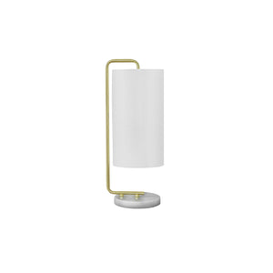 I 9636 - Luminaire, 20"H, Lampe De Table, Céramique Blanche, Abat-jour Ivoire / Crème, Contemporain - Simple Boutique