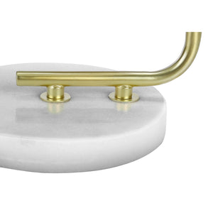 I 9636 - Luminaire, 20"H, Lampe De Table, Céramique Blanche, Abat-jour Ivoire / Crème, Contemporain - Simple Boutique