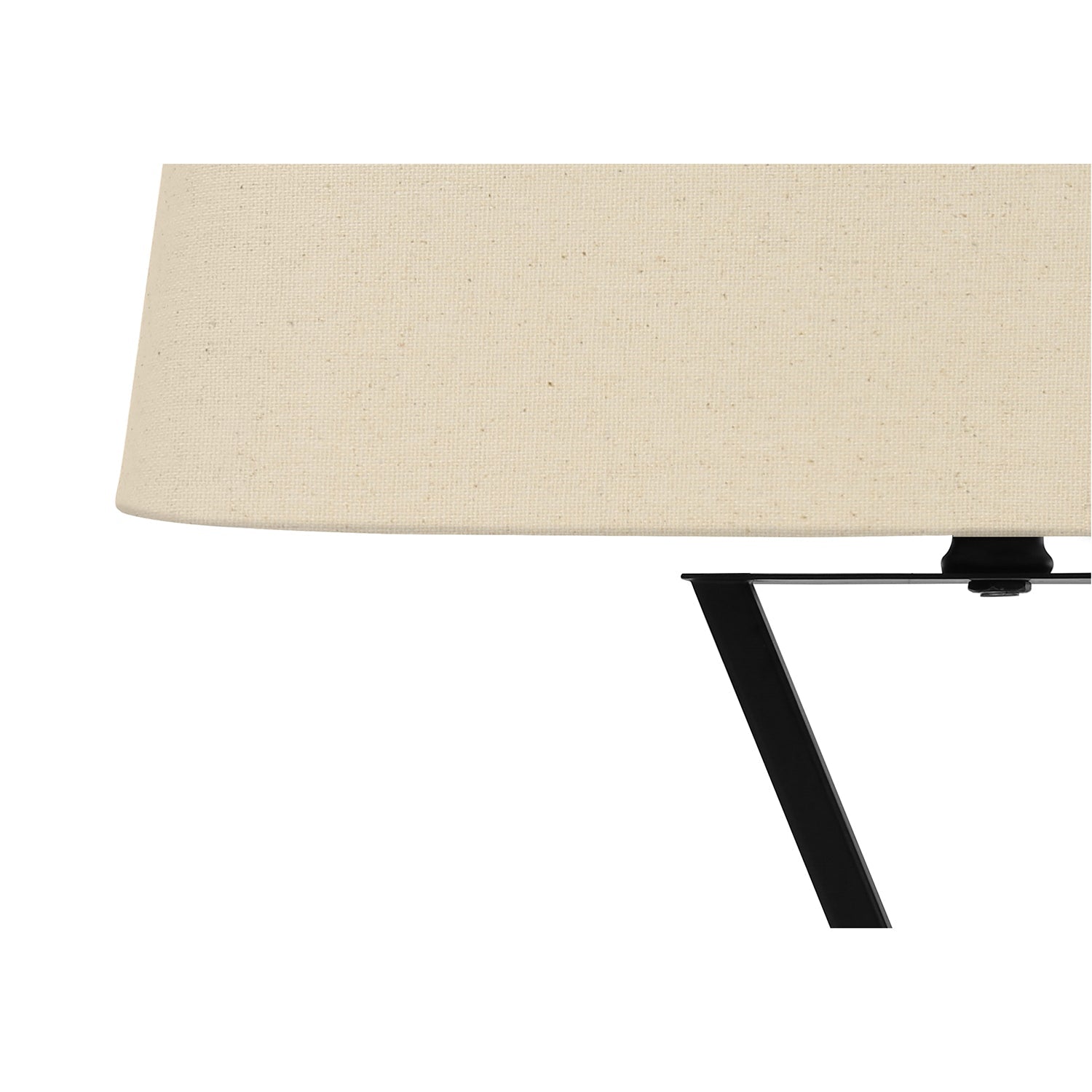 I 9638 - Luminaire, 25"H, Lampe De Table, Port Usb Inclus, Métal Noir, Abat-jour Beige., Transitionnel - Simple Boutique